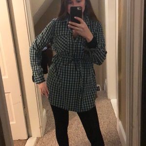 Plaid/flannel  maternity top